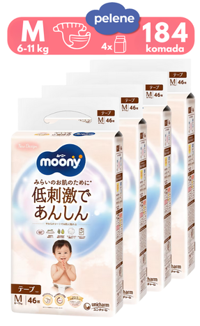 Moony  Natural / Low Irritation M pelene MegaBox 3014