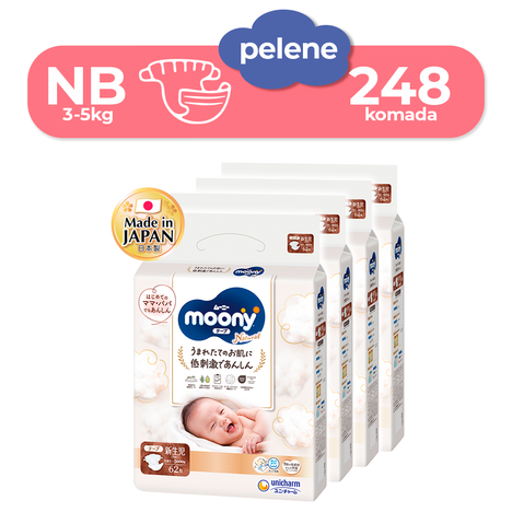 Moony  Natural / Low Irritation Newborn pelene MegaBox 3015