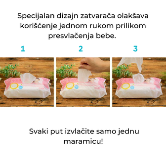 LEC 99,9% PURE WATER vlažne maramice za ruke i usta 3*80 kom