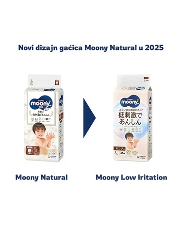 Gaćice Moony Natural / Low Irritation M 1023